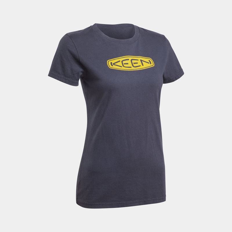 Keen Topo Logo T-Shirts Damen Navy Sale UL1784VO
